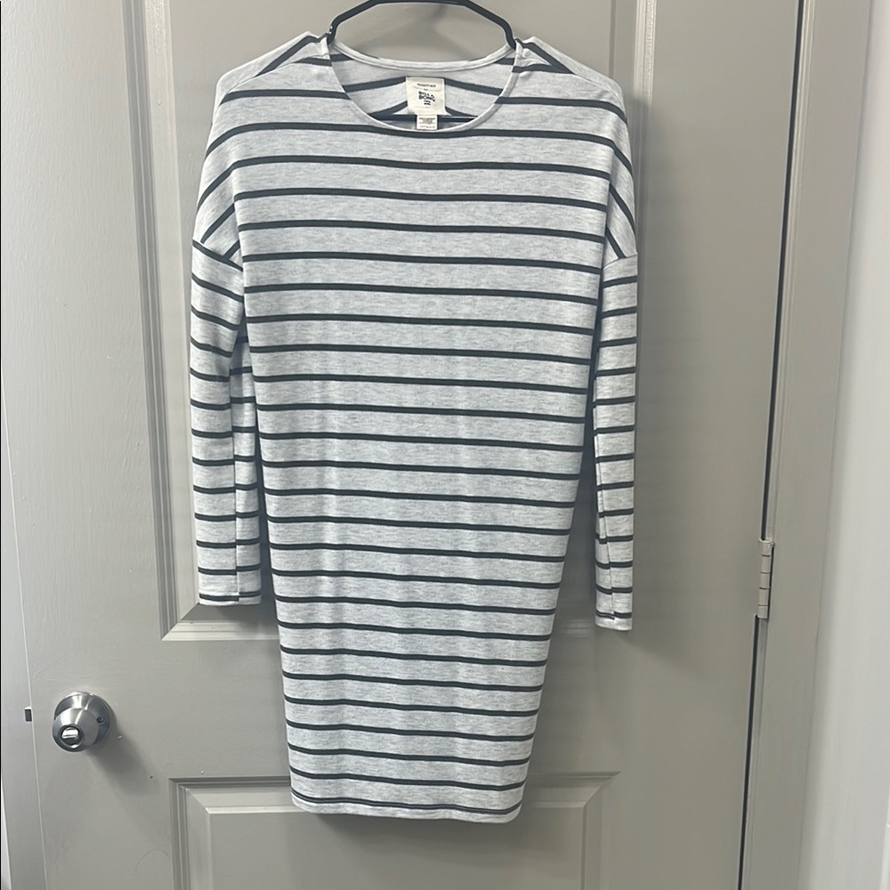 Billabong Black and Gray Striped Dress